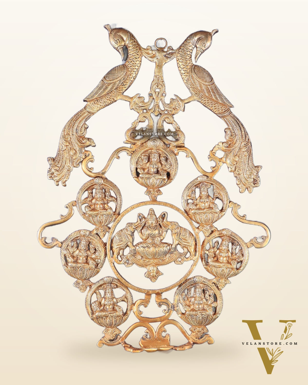 Brass Superfine Ashtalakshmi Wall Hanging Frame 18"