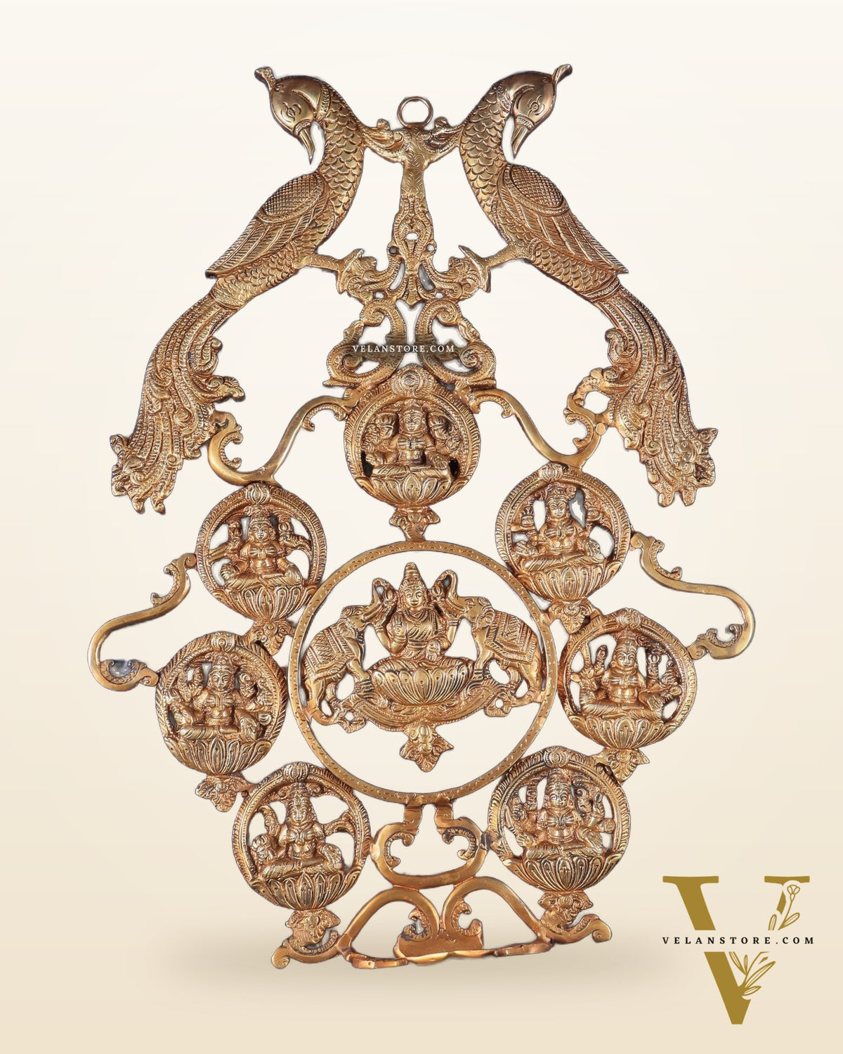 Brass Superfine Ashtalakshmi Wall Hanging Frame 18"