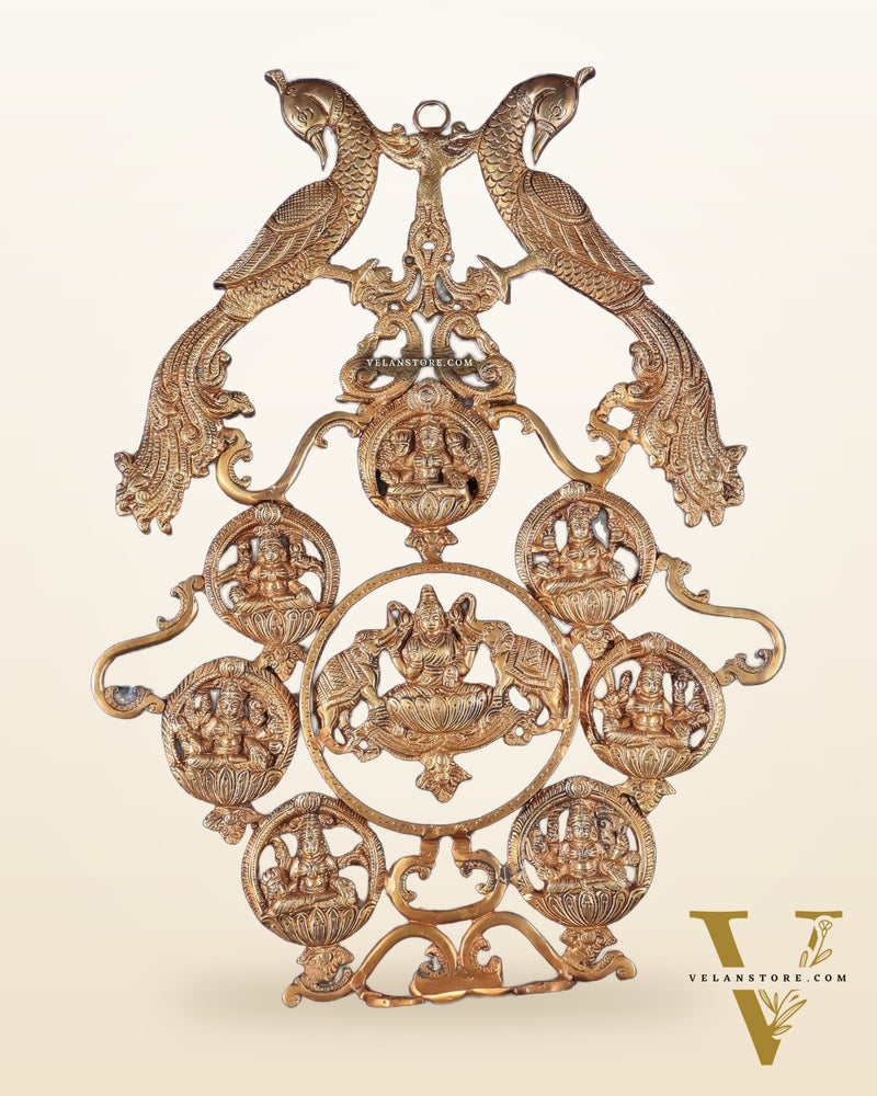 Brass Superfine Ashtalakshmi Wall Hanging Frame 18"