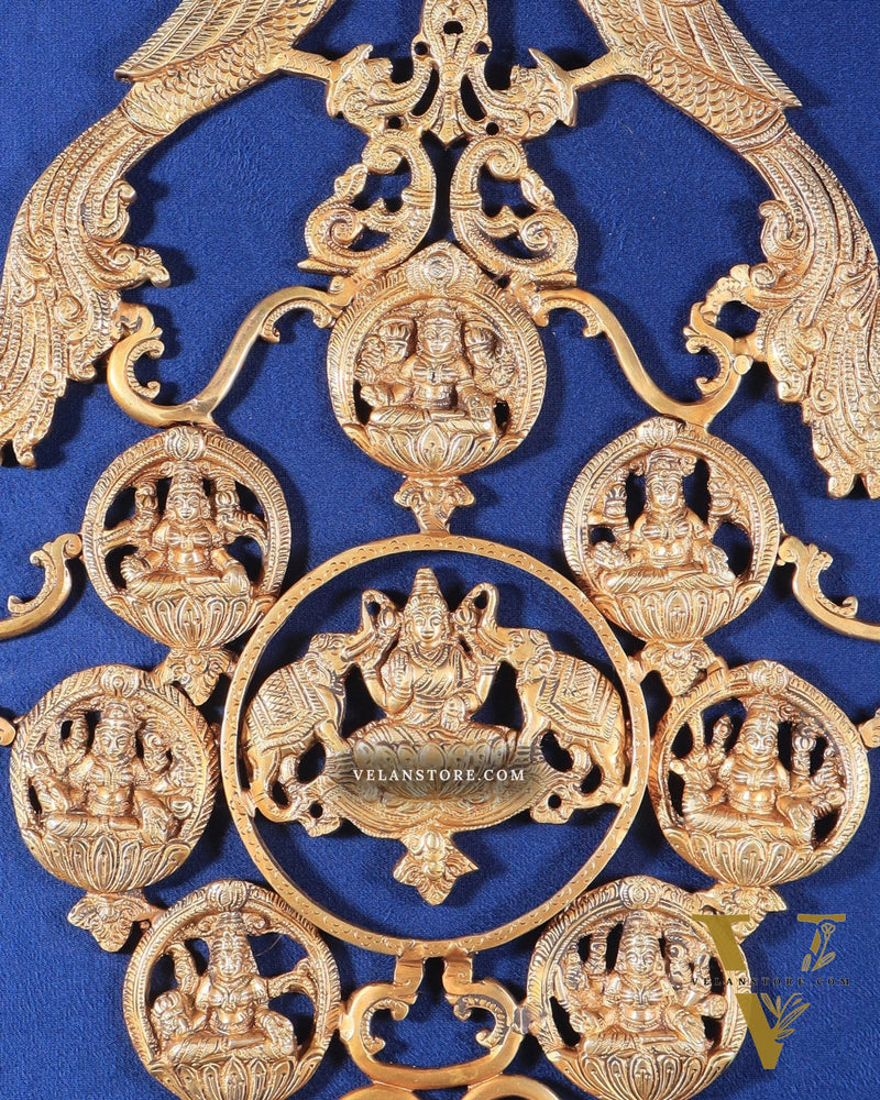 Brass Superfine Ashtalakshmi Wall Hanging Frame 18"