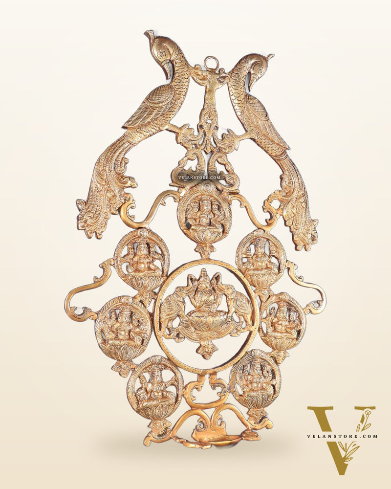Brass Superfine Ashtalakshmi Wall Hanging Frame 18"