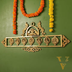 Brass Superfine Ashtalakshmi Wall Hanging Panel 30"