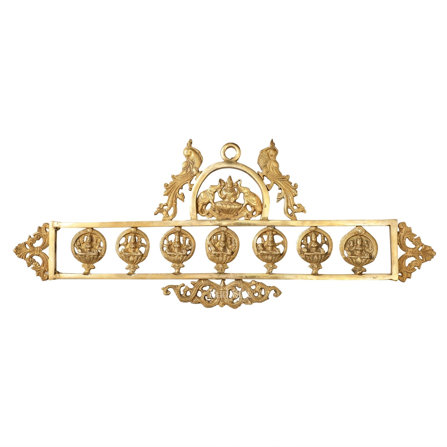 Brass Superfine Ashtalakshmi Wall Hanging Panel 30"