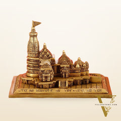 Brass Superfine Ayodhya Shri Ram Mandir Statue - 5 Inch