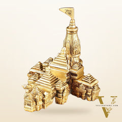 Brass Superfine Ayodhya Shri Ram Mandir Statue - 5 Inch