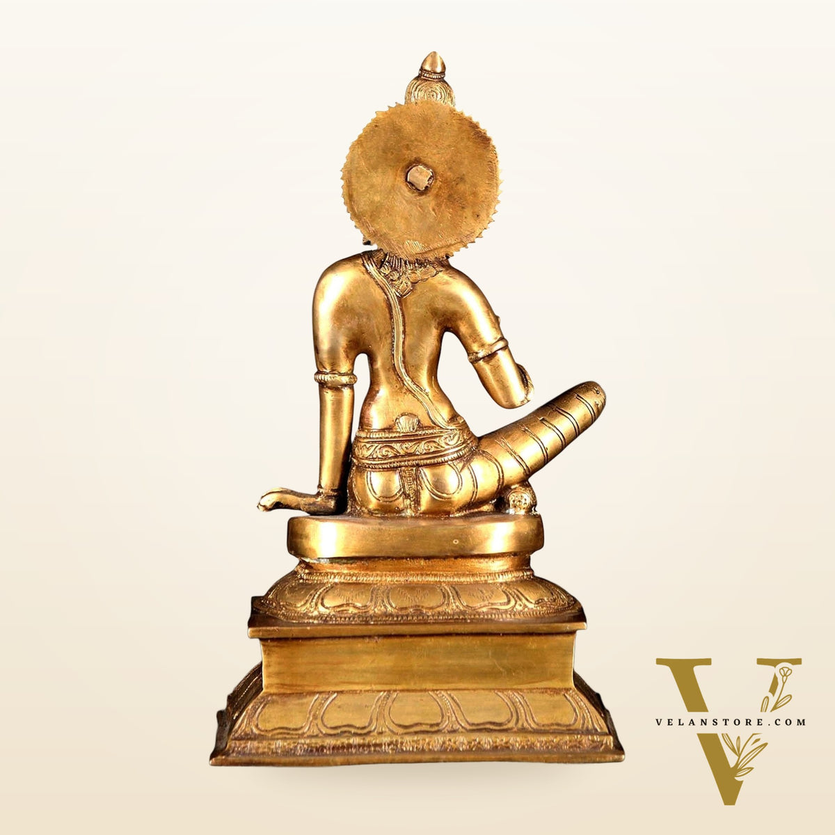 Brass Superfine Bhoga Shakti Goddess Uma Parvati Sitting Statue - 12.5"