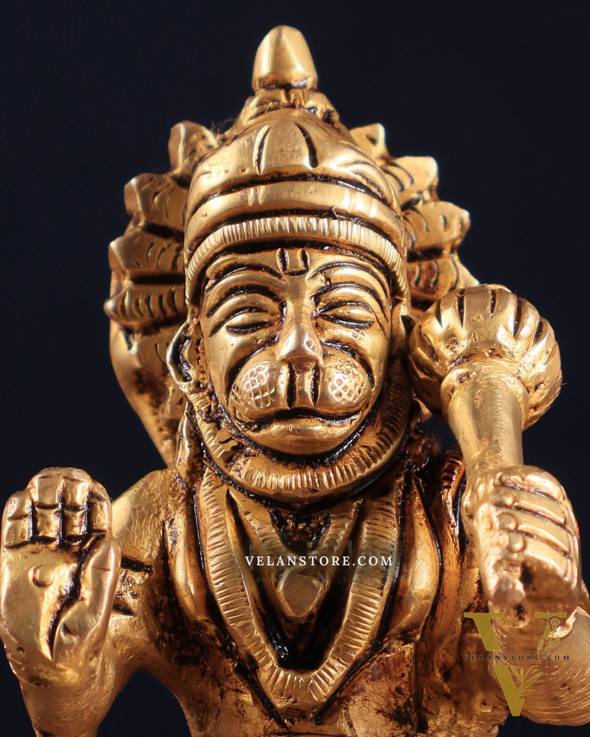 Brass Superfine Blessing Hanuman Idol 3.5" – Symbol of Strength & Devotion