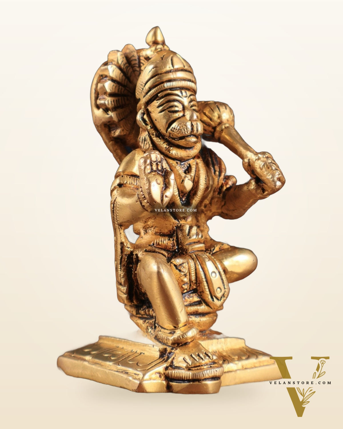 Brass Superfine Blessing Hanuman Idol 3.5" – Symbol of Strength & Devotion