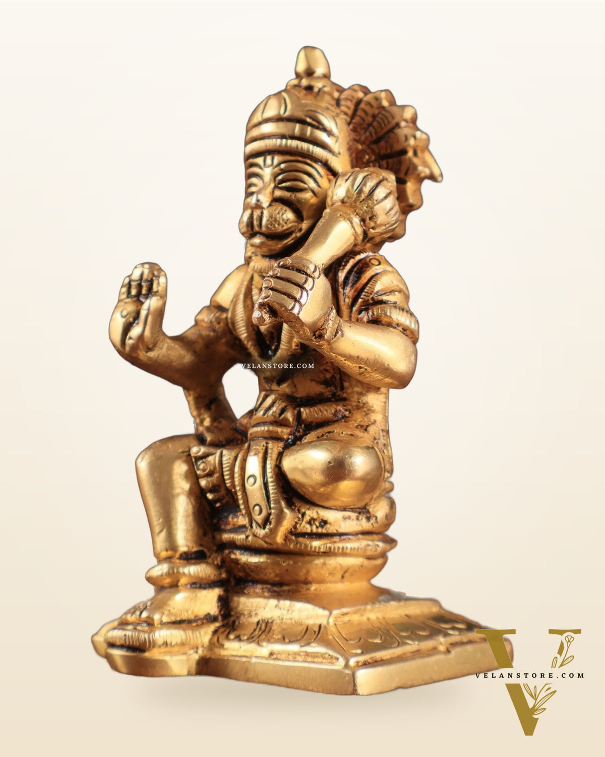 Brass Superfine Blessing Hanuman Idol 3.5" – Symbol of Strength & Devotion