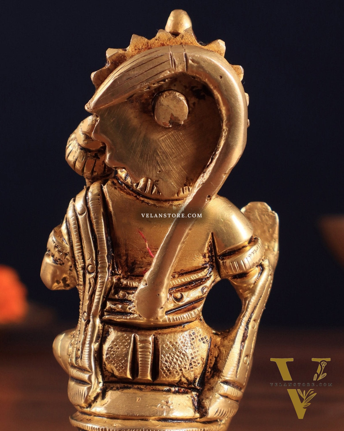 Brass Superfine Blessing Hanuman Idol 3.5" – Symbol of Strength & Devotion