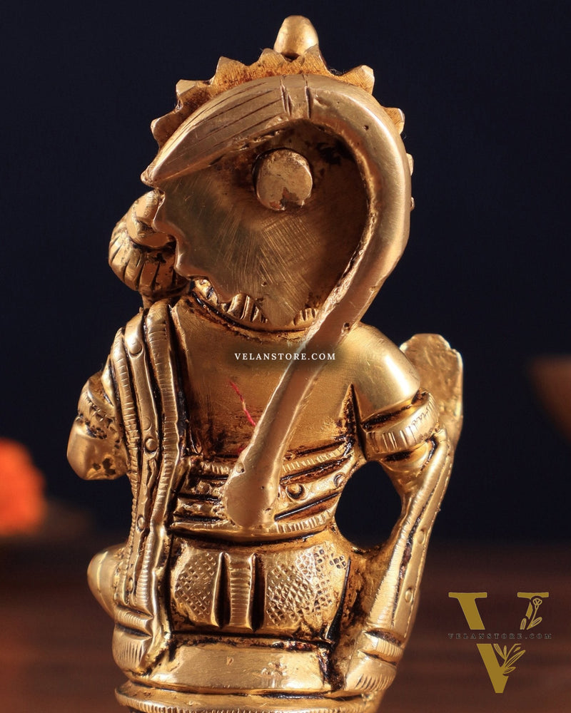 Brass Superfine Blessing Hanuman Idol 3.5" – Symbol of Strength & Devotion