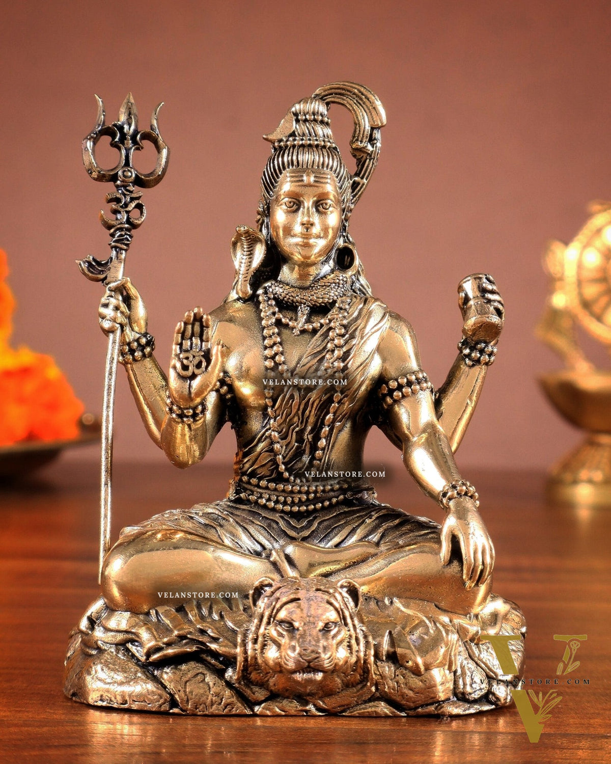 Brass Superfine Blessing Lord Shiva Idol – Crafted with Perfection