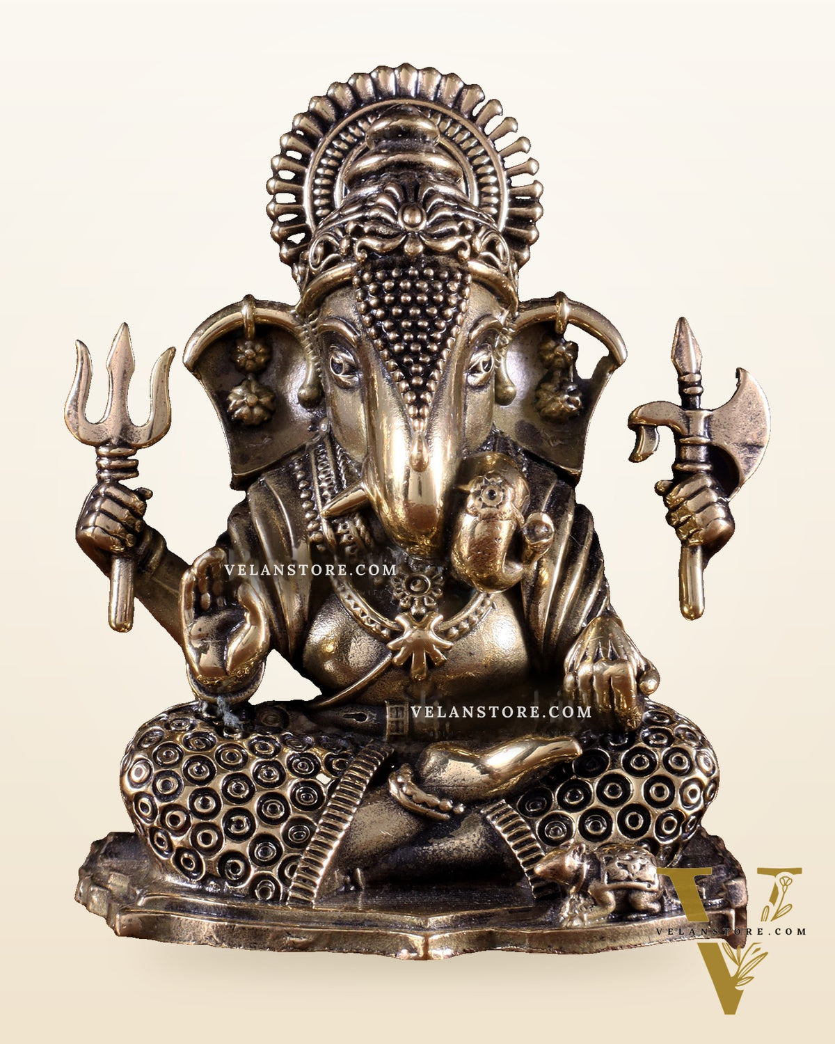 Brass Superfine Dagduseth Ganapati Idol 3 inch