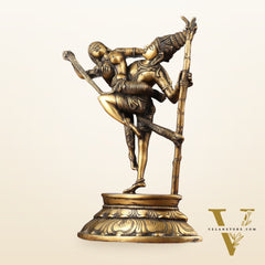 Brass Superfine Dancing Rati and Kaamdeva 13 inch