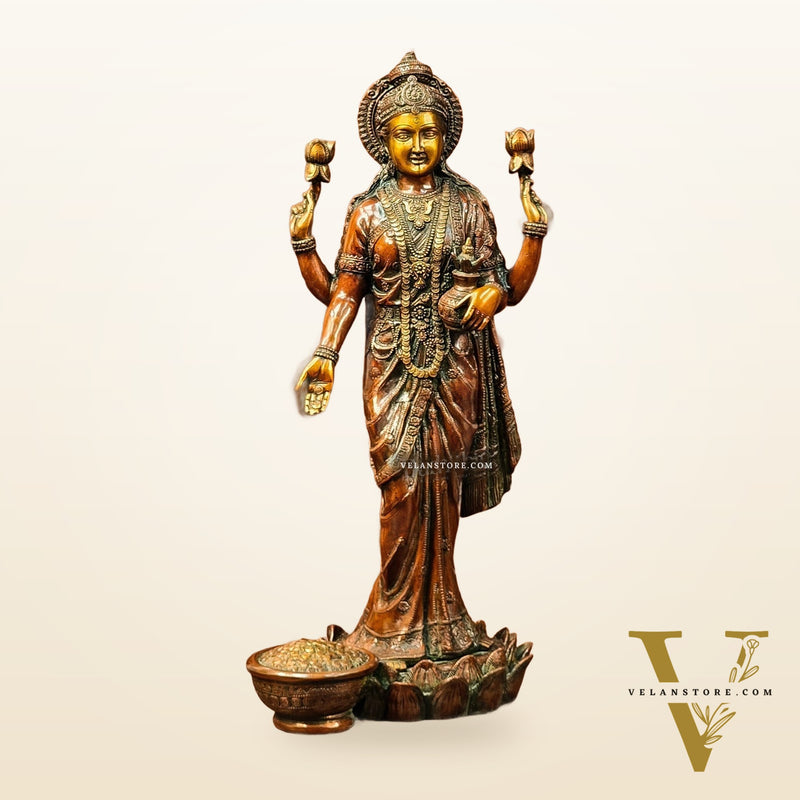 Brass Superfine Dhanlakshmi idol 25"
