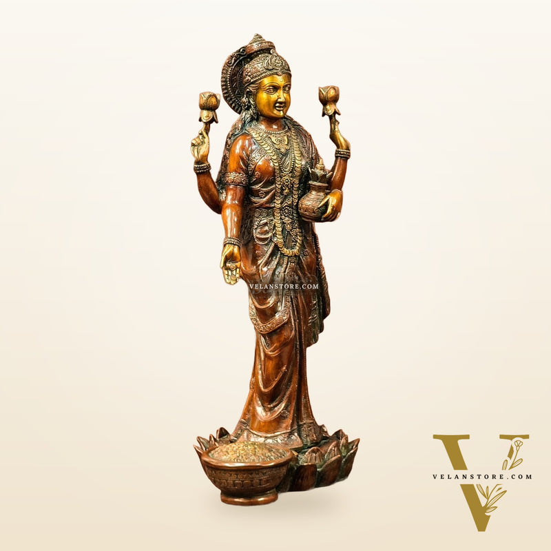 Brass Superfine Dhanlakshmi idol 25"