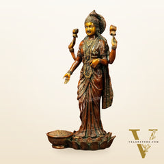 Brass Superfine Dhanlakshmi idol 25"