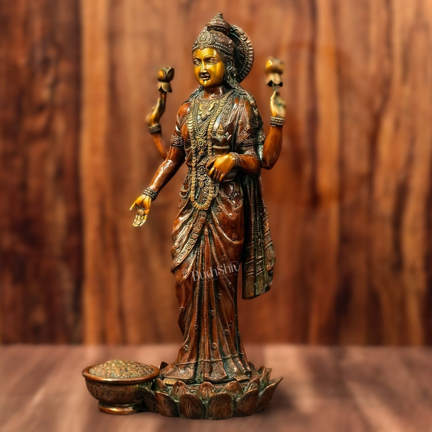 Brass Superfine Dhanlakshmi idol 25"