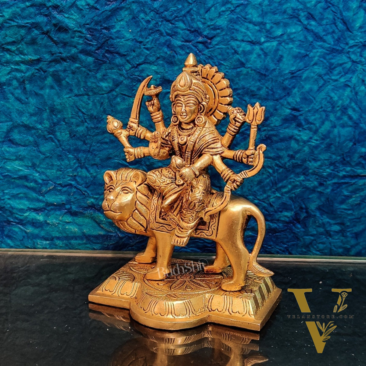 Brass Superfine Durga ma idol | Brass sherawali mata murti 7 "