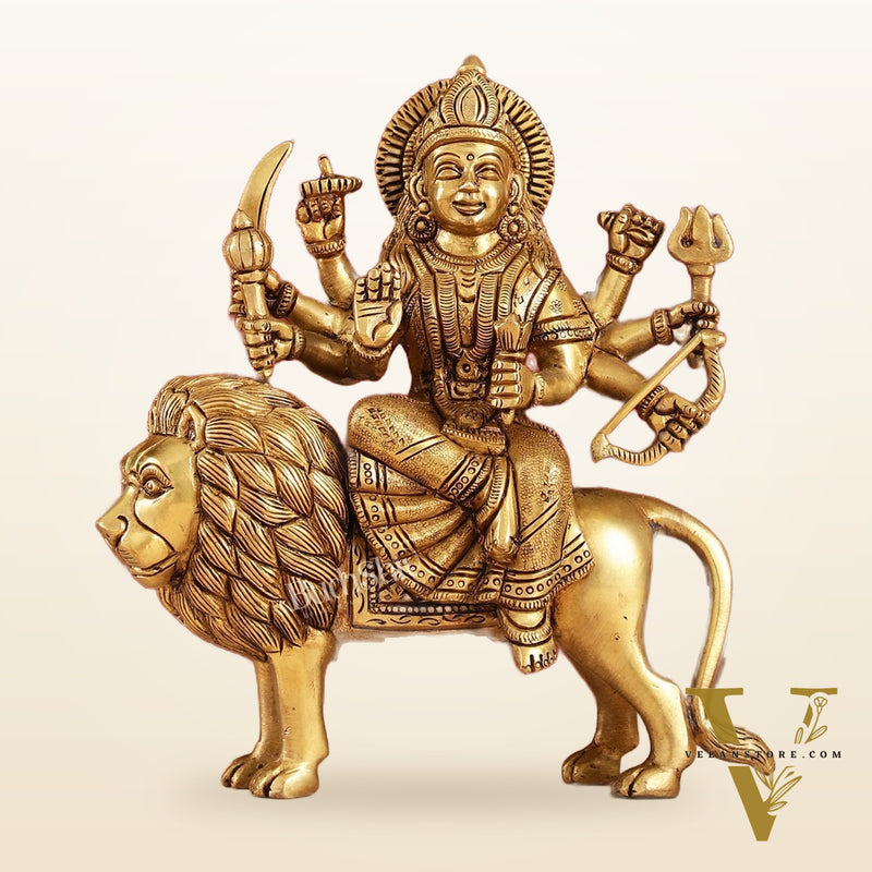 Brass Superfine Durga ma statue 8.5"