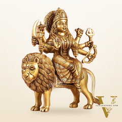 Brass Superfine Durga ma statue 8.5"