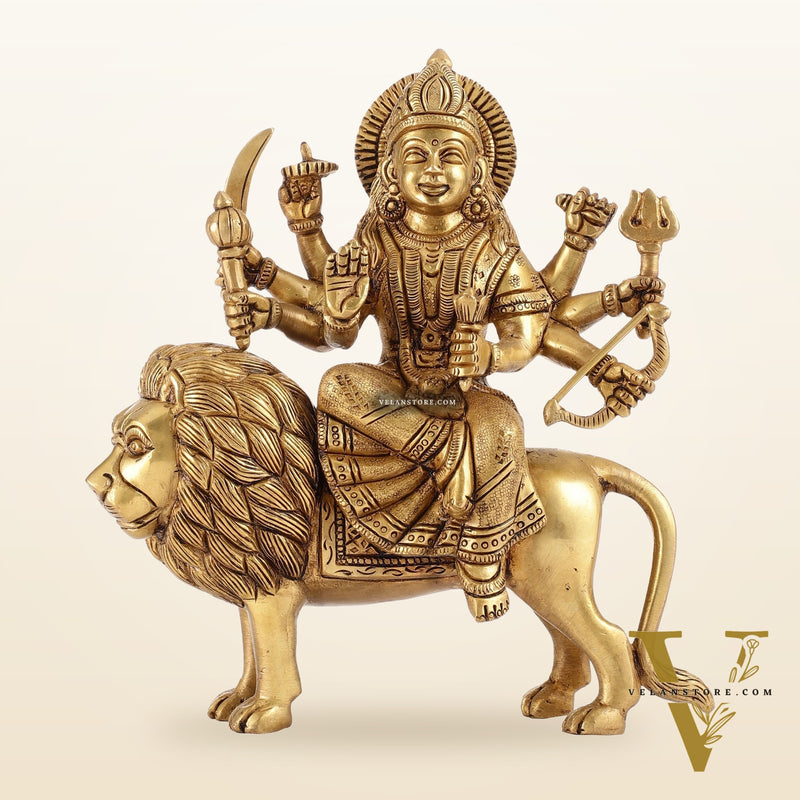 Brass Superfine Durga ma statue 8.5"
