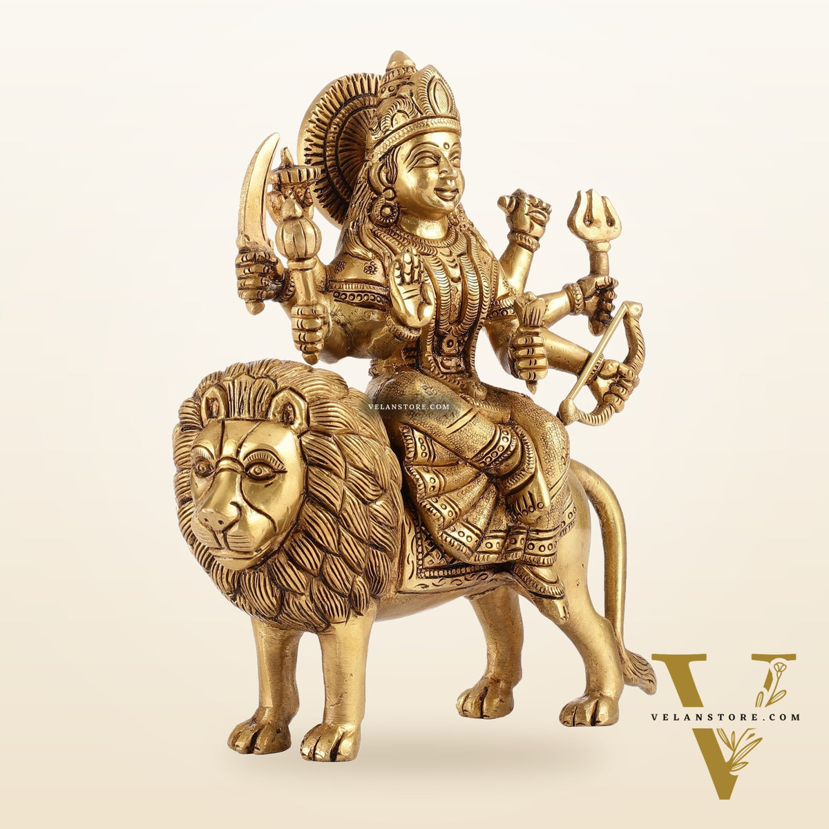 Brass Superfine Durga ma statue 8.5"