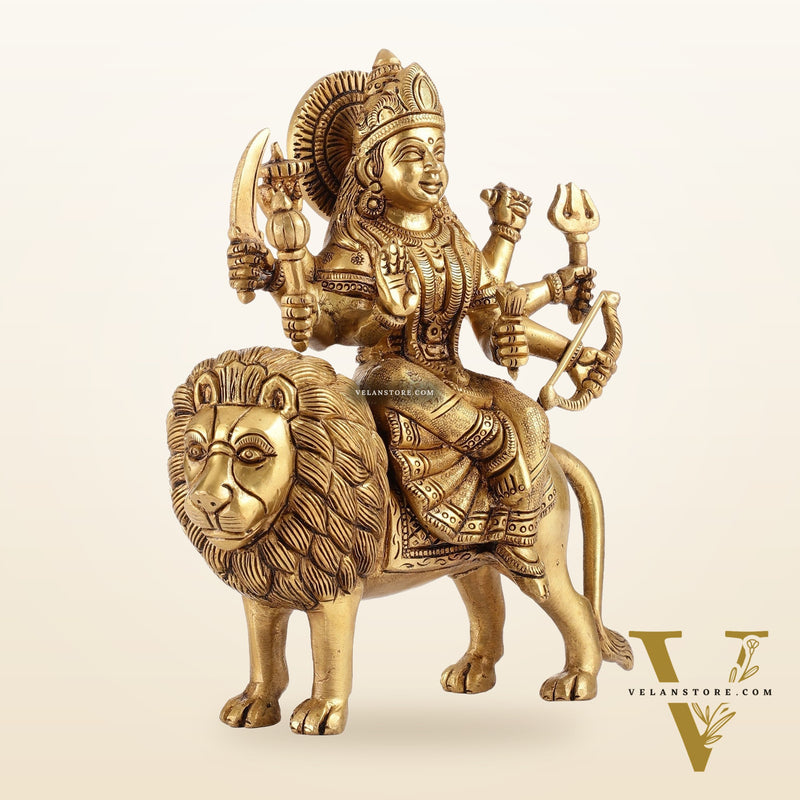 Brass Superfine Durga ma statue 8.5"