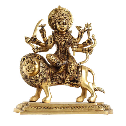 Brass Superfine Durga statue 10 "
