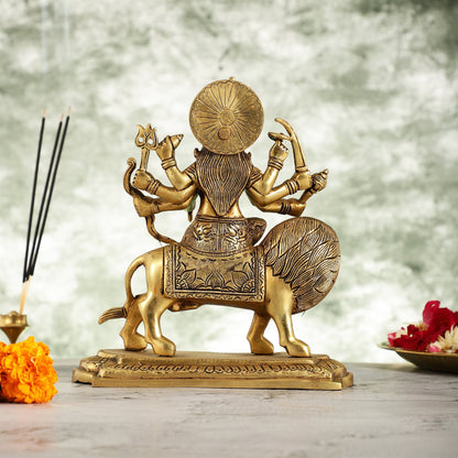 Brass Superfine Durga statue 10 "