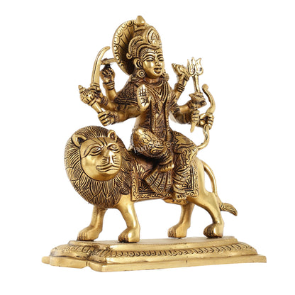 Brass Superfine Durga statue 10 "