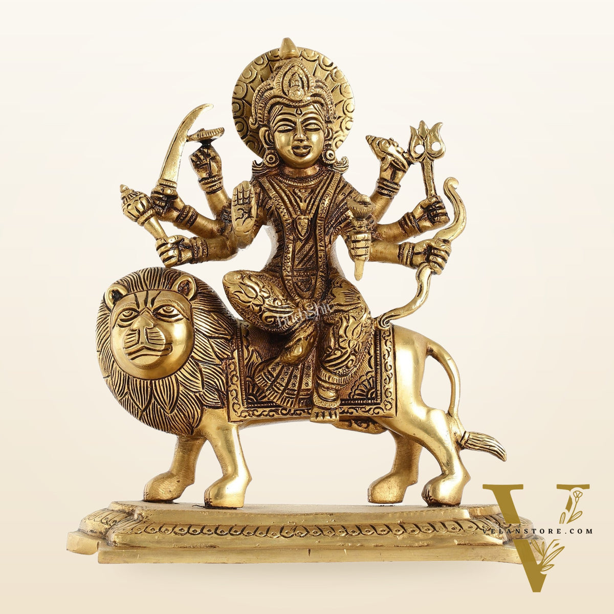 Brass Superfine Durga statue 10 "
