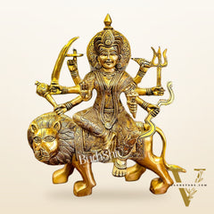 Brass Superfine Durga Statue 14"