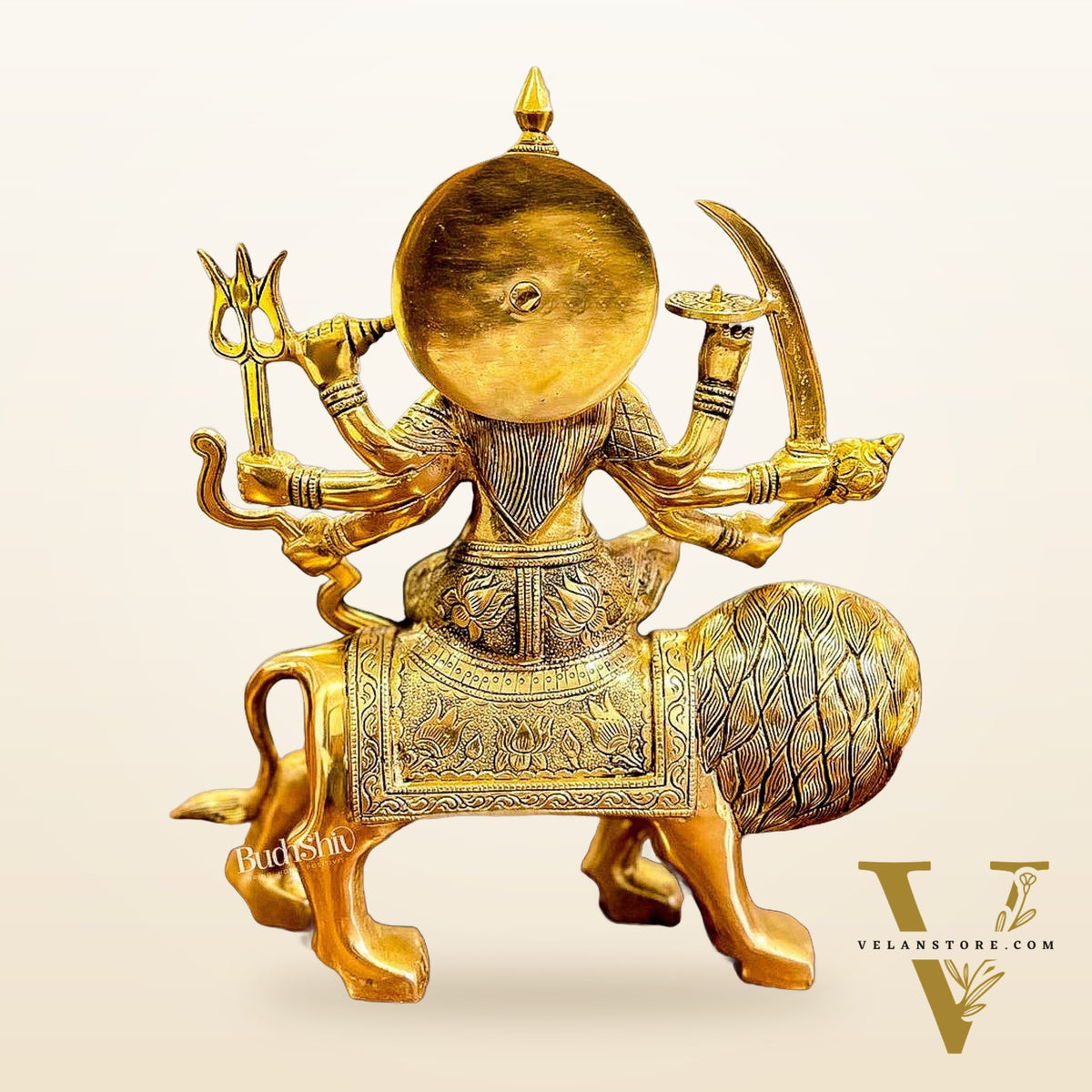 Brass Superfine Durga Statue 14"