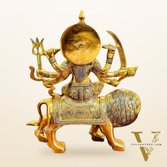 Brass Superfine Durga Statue 14"