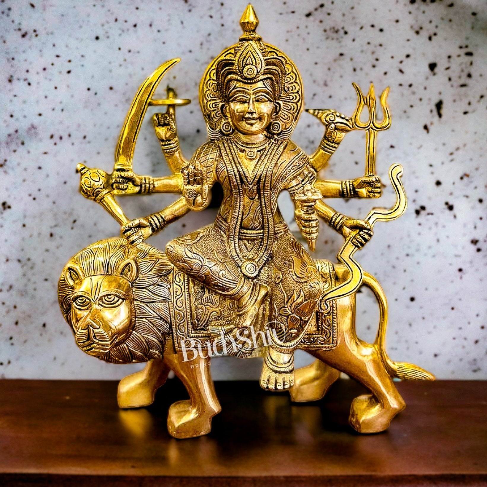 Brass Superfine Durga Statue 14"