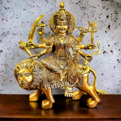 Brass Superfine Durga Statue 14"
