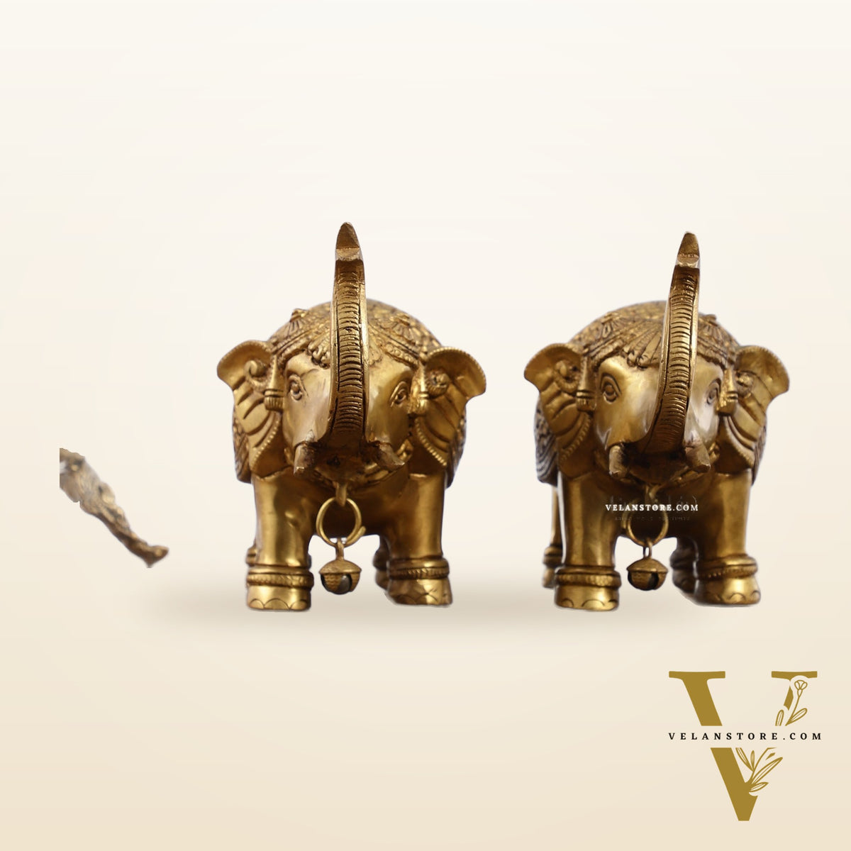Brass Superfine Elephant Pair 6"