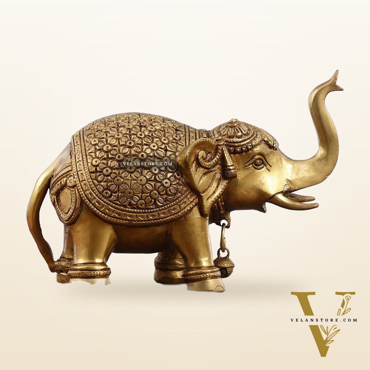 Brass Superfine Elephant Pair 6"