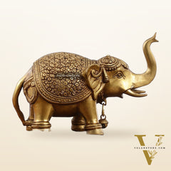 Brass Superfine Elephant Pair 6"