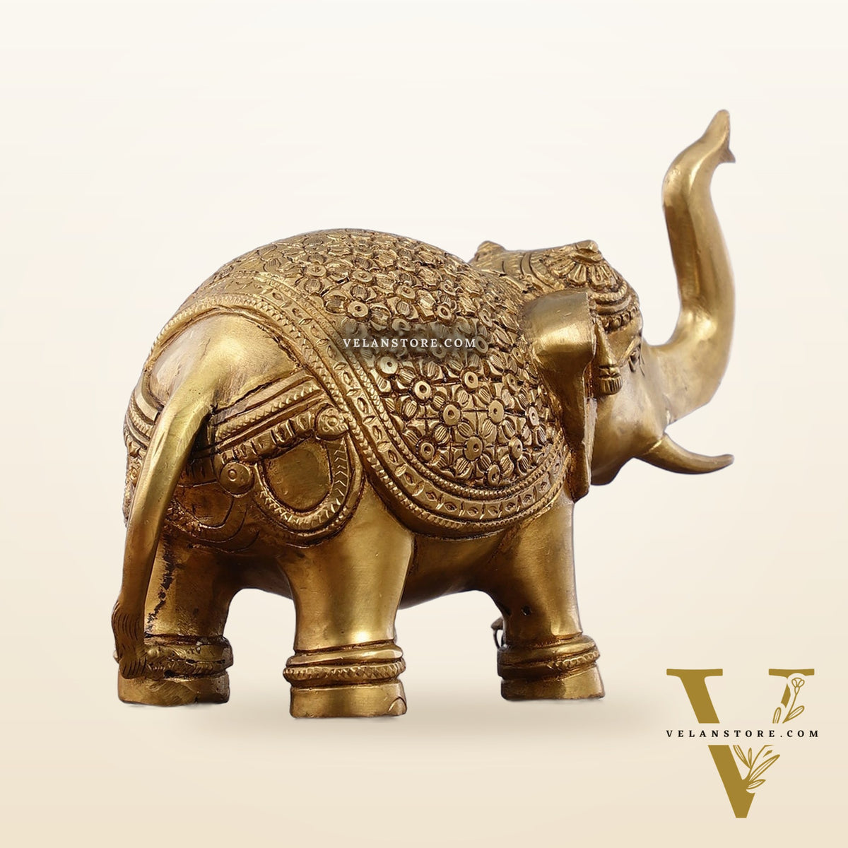 Brass Superfine Elephant Pair 6"