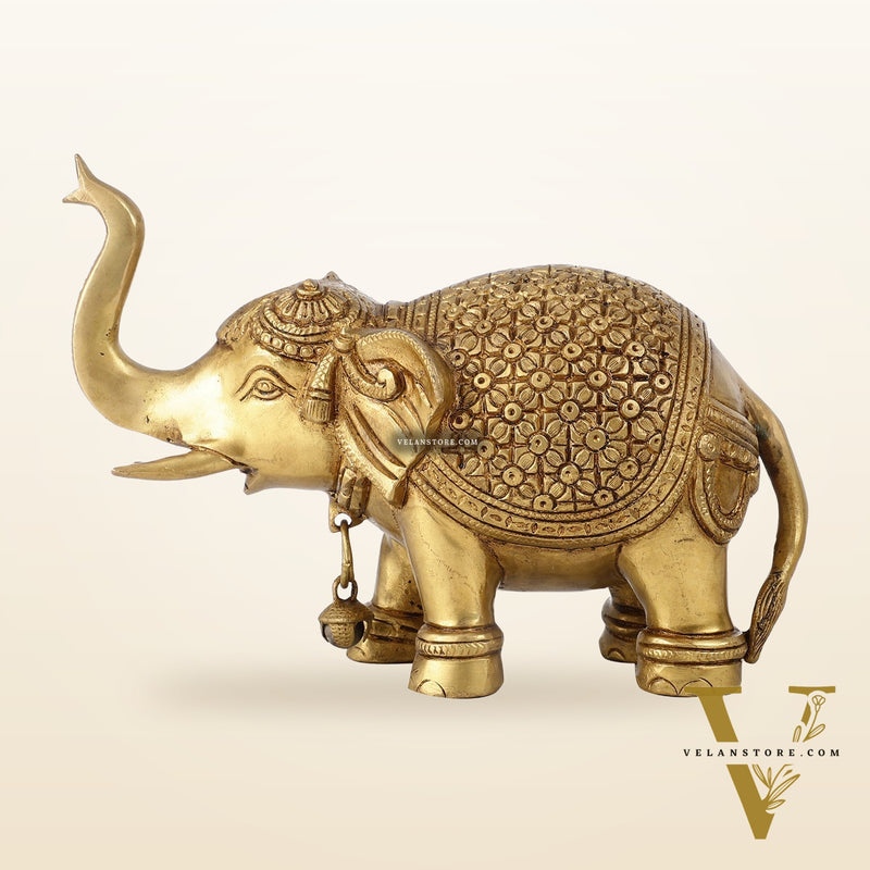 Brass Superfine Elephant Pair 6"
