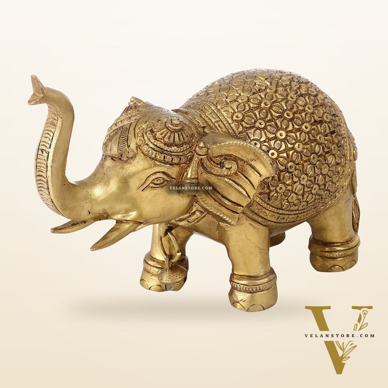 Brass Superfine Elephant Pair 6"