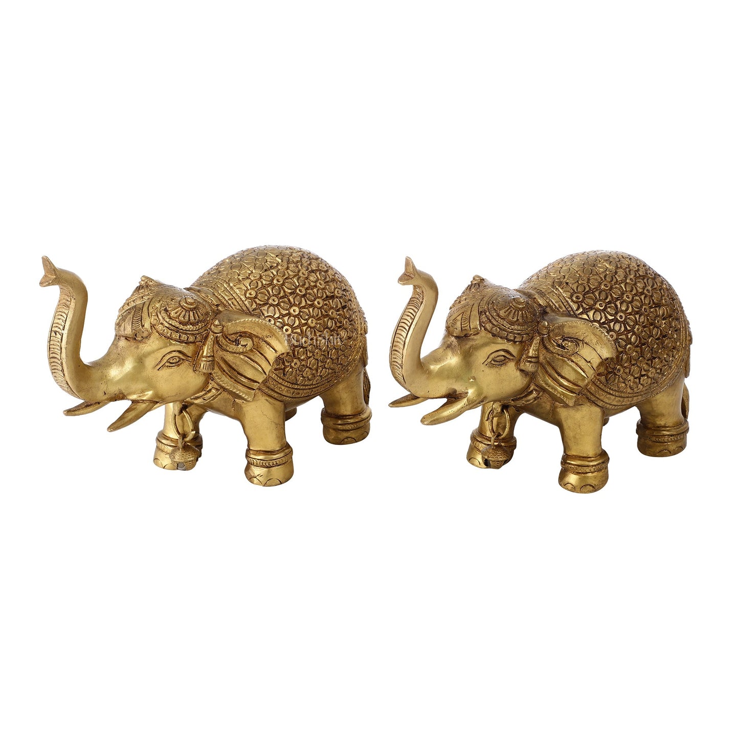 Brass Superfine Elephant Pair 6"