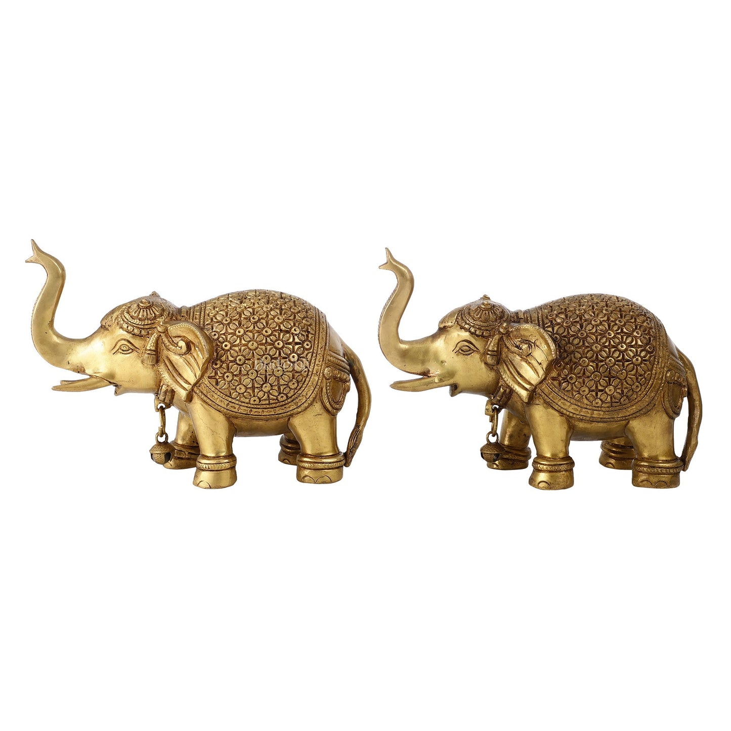 Brass Superfine Elephant Pair 6"