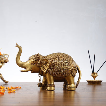 Brass Superfine Elephant Pair 6"
