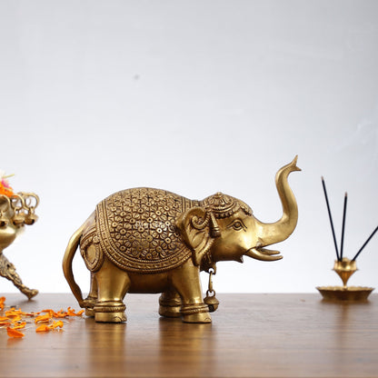 Brass Superfine Elephant Pair 6"