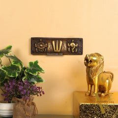 Brass Superfine Engraved Shankh Chakra and Namah Wall Hanging Plate | Tirupati Balaji
