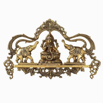 Brass Superfine Gajalakshmi Wall Hanging - 11.5 x18 inch