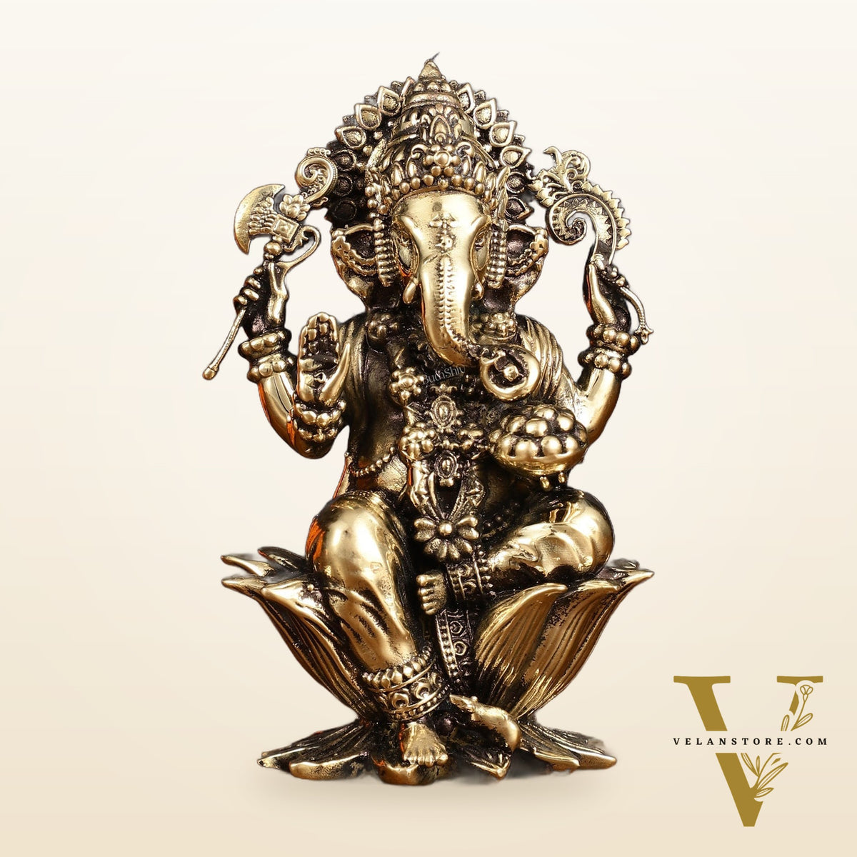 Brass Superfine Ganesh Idol - 4 Inch